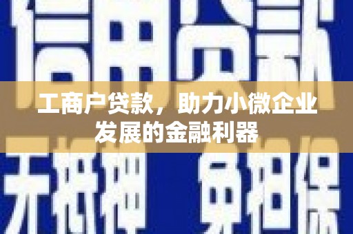 兴业工商户贷款，助力小微企业发展的金融利器