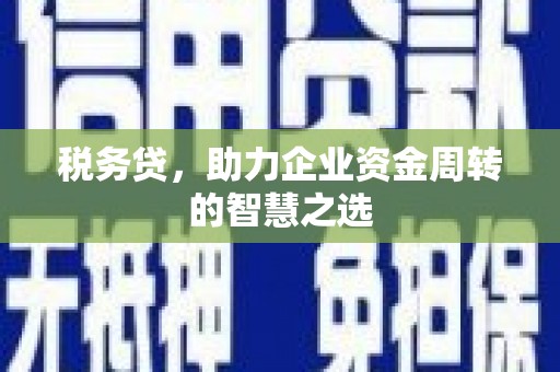 兴业税务贷，助力企业资金周转的智慧之选