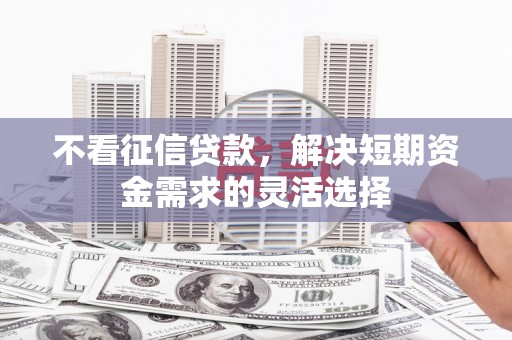 兴业不看征信贷款，解决短期资金需求的灵活选择