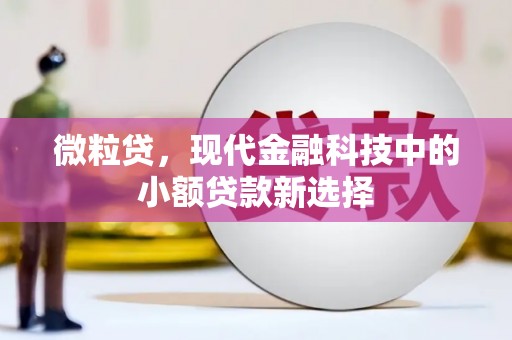 兴业微粒贷，现代金融科技中的小额贷款新选择