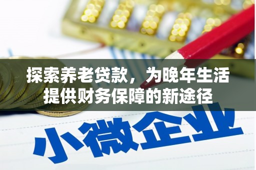 兴业探索养老贷款，为晚年生活提供财务保障的新途径