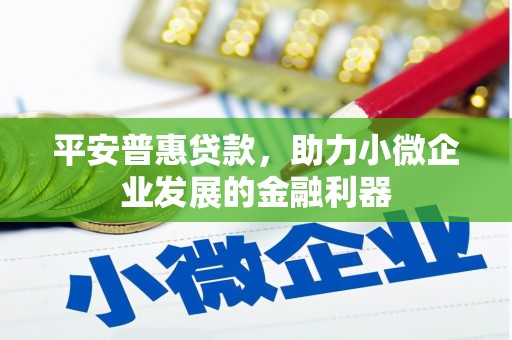 兴业平安普惠贷款，助力小微企业发展的金融利器